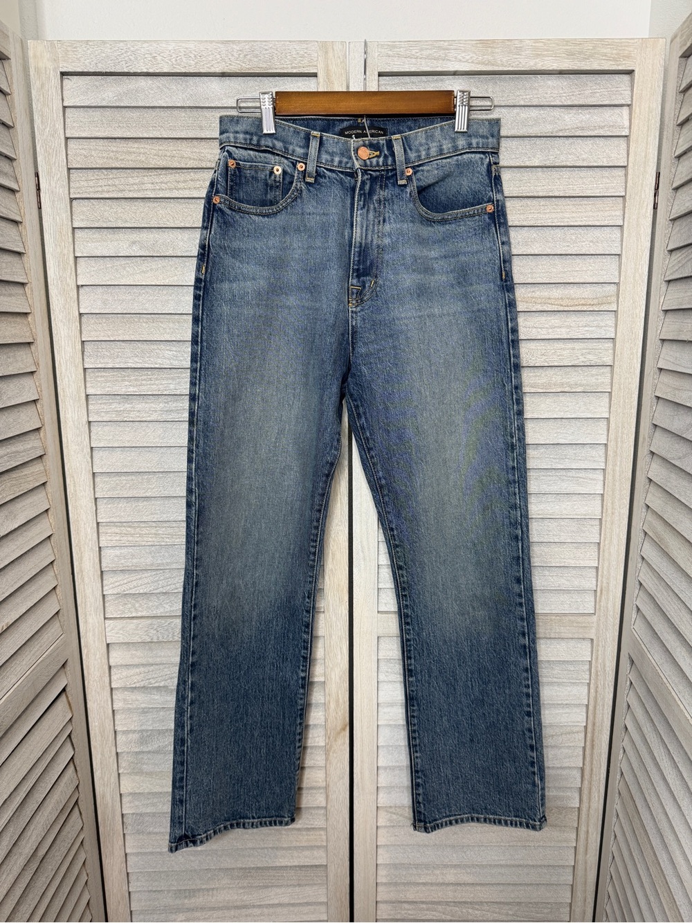 Modern American Jackson The Dad Jeans Size 25 High Rise Straight Leg